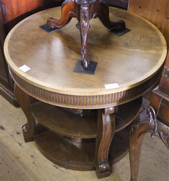 Mahogany drum bookcase